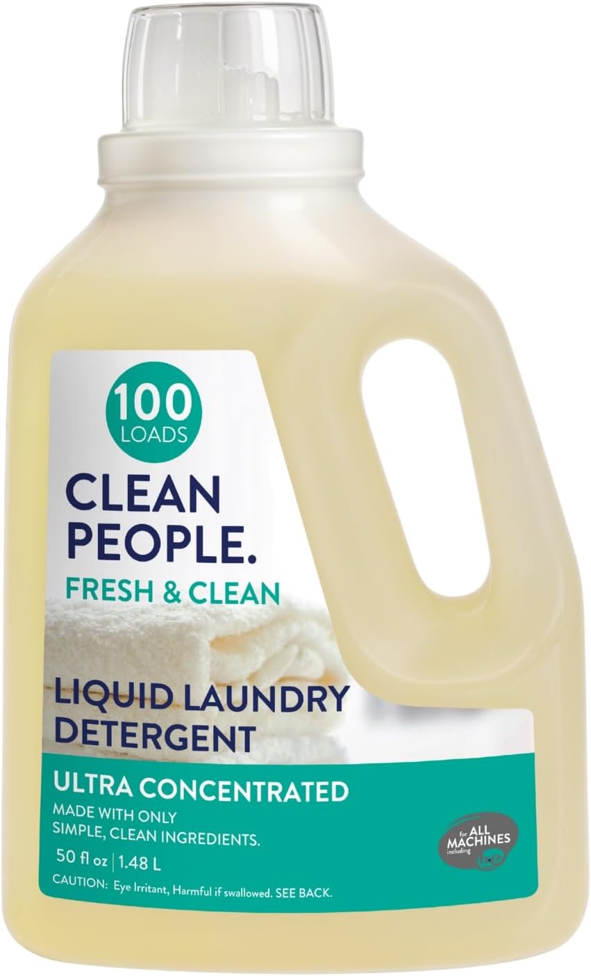 The Clean People Liquid Laundry Detergent - Recyclable Packaging, Stain Fighting - Ultra