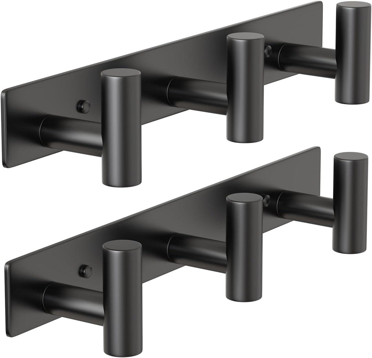 PMMASTO Coat Rack Wall Mounted, 3 "T Shaped Wall Hooks for Hanging, Heavy Duty Stainless Steel Coat
