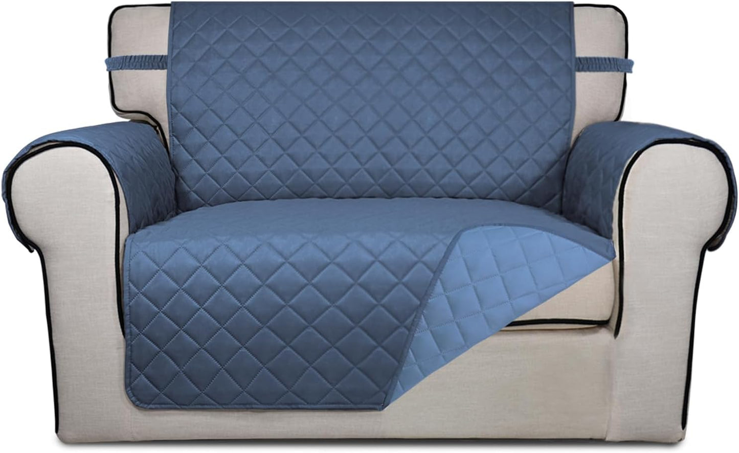 PureFit Reversible Quilted Sofa Cover, Water Resistant Slipcover Furniture Protector, Washable