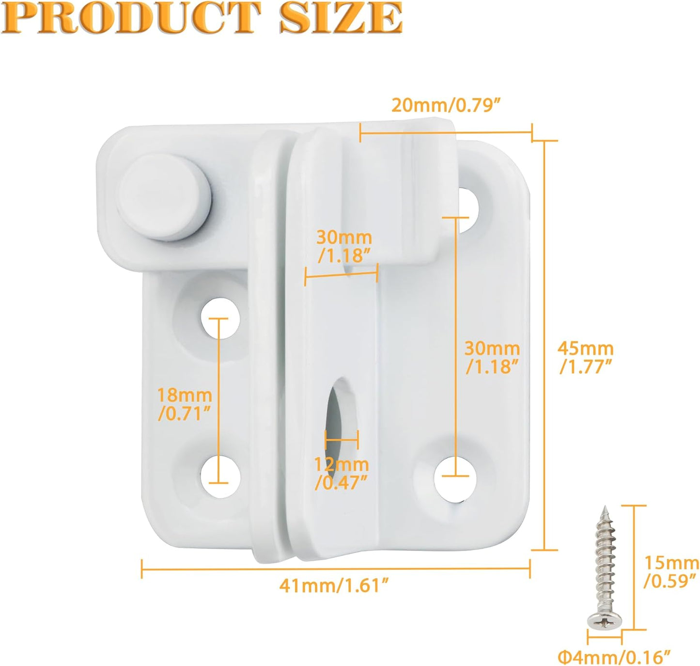 Alise Flip Latch Gate Latch White Shed Lock Shed Latch Barn Door Lock Locking Latches for Barn