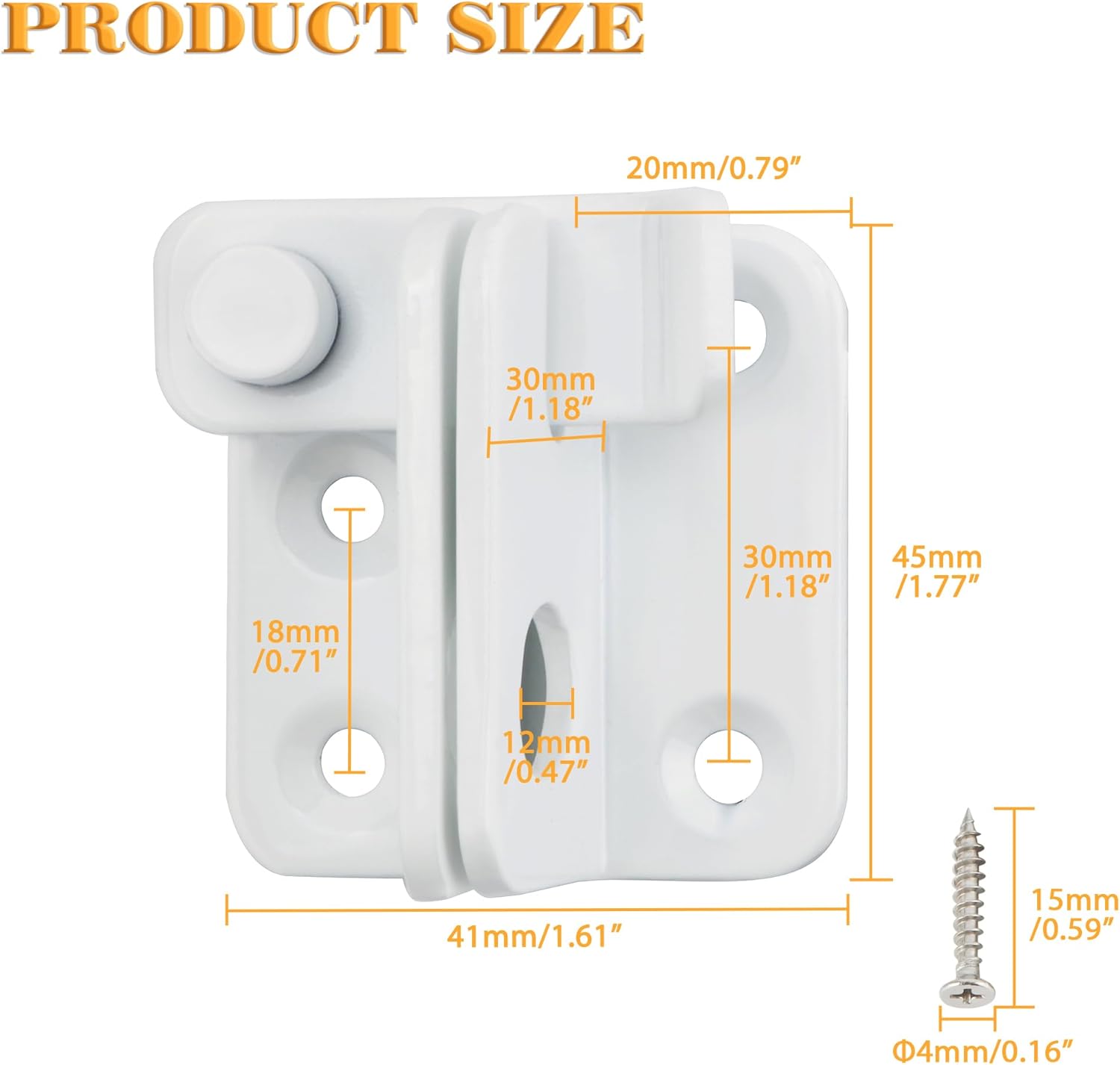 Alise Flip Latch Gate Latch White Shed Lock Shed Latch Barn Door Lock Locking Latches for Barn