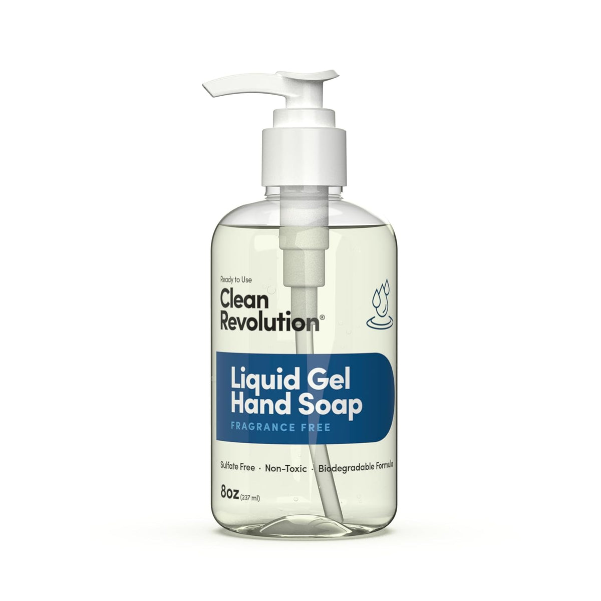 Clean Revolution Liquid Gel Hand Soap, Silky Rich Liquid, Quick Lather, Fast Rinsing (Fragrance