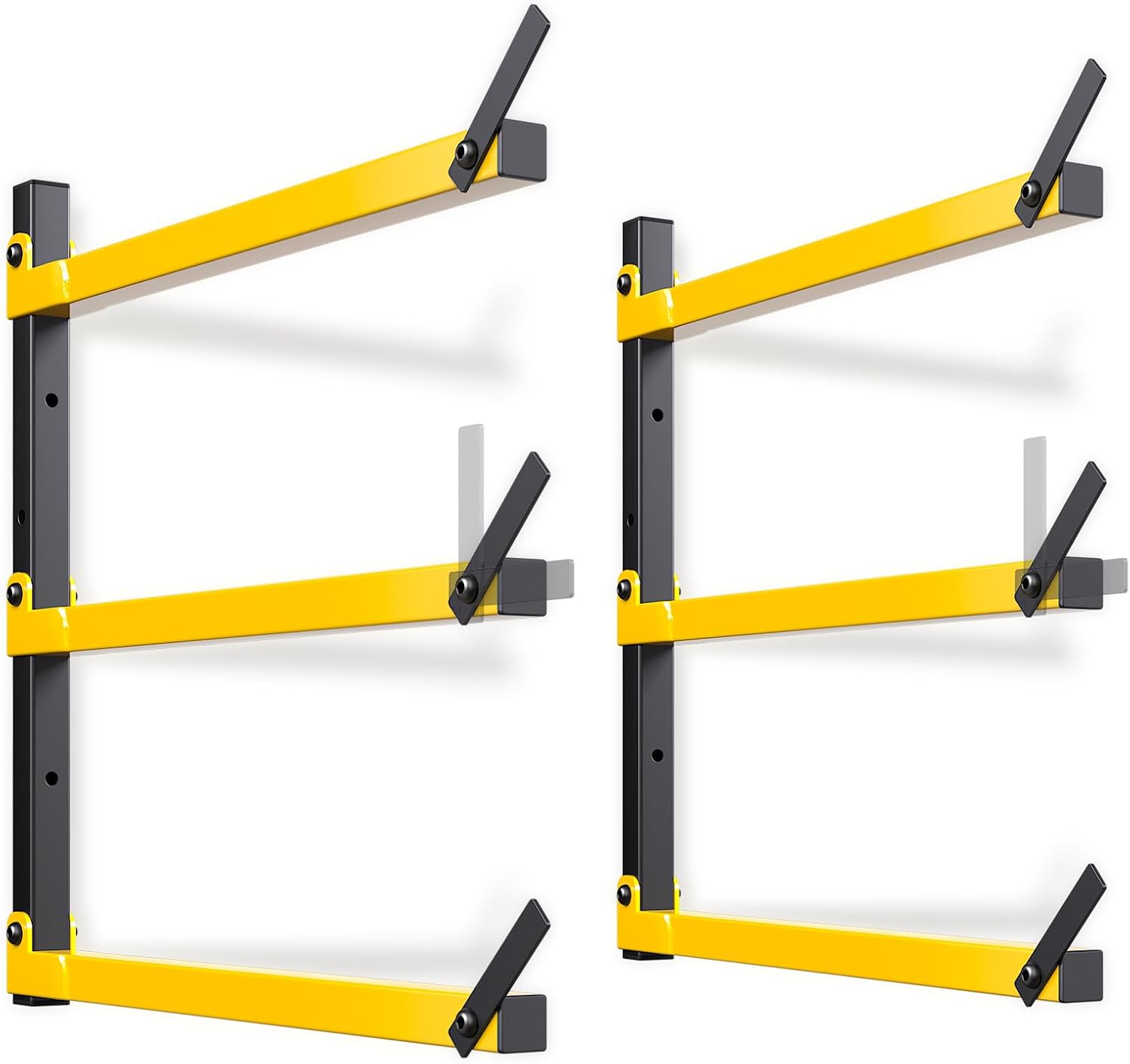 GREENER Lumber Storage Rack Folding Wood Storage Racks Wall-Mounted Metal Racks for Storage with