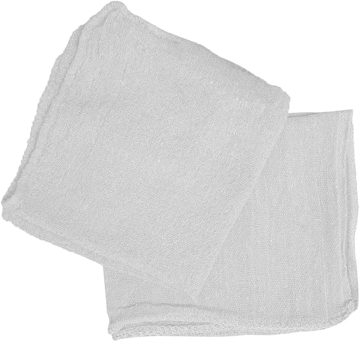 Shop Towels (White, 500-Pack) - Bulk Cleaning Towel in a Bag, Mechanic Cotton Wipes for Car
