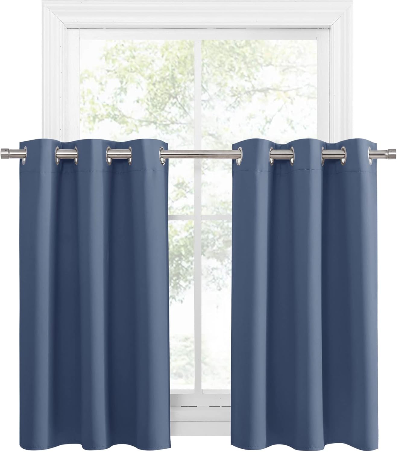 PONY DANCE Small Curtains for Door Windows, Blackout Thermal Insulating Drapes for Home Theatre