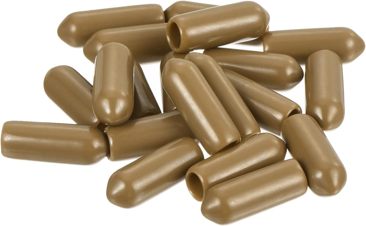 uxcell 20pcs Rubber End Caps 5mm(3/16") ID Vinyl PVC Round Tube Bolt Cap Cover Screw Thread