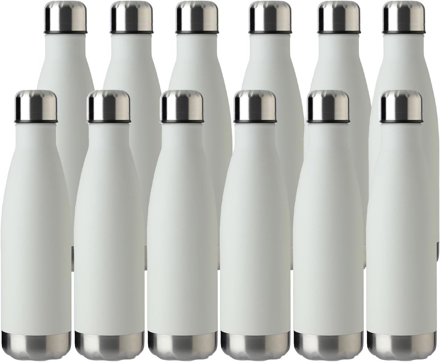 MEWAY 17oz Sport Water Bottle 12 Pack Vacuum Insulated Stainless Steel Leak-Proof Double Wall Cola