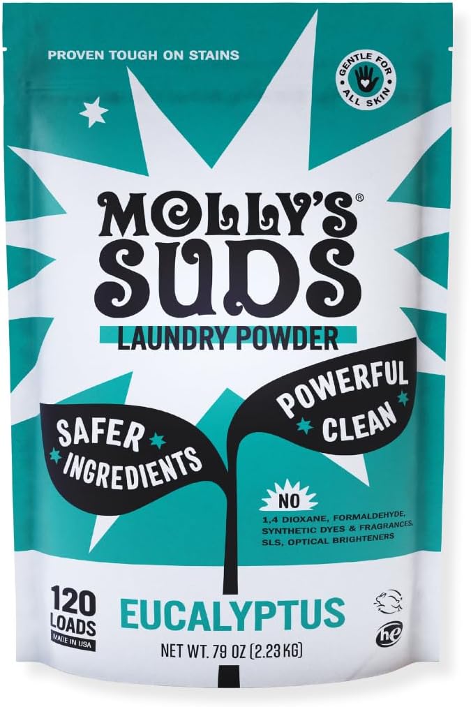 Molly's Suds Original Laundry Detergent Powder | Clean Laundry Detergent Powder for Sensitive Skin