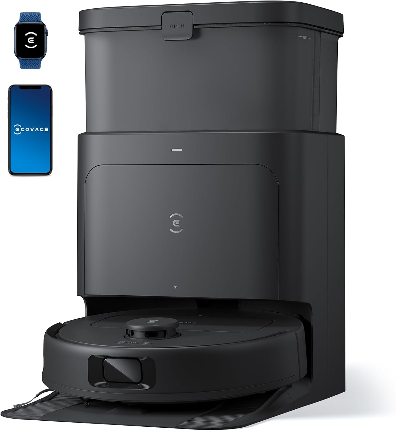 ECOVACS DEEBOT N30 Omni Robot Vacuum and Mop, 10000Pa Suction, TruEdge Adaptive Edge Mopping