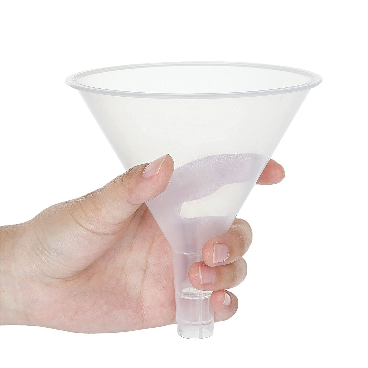 RHBLME 20 PCS Plastic Funnels Set, 4.7 Inch Wide Mouth Clear Plastic Funnels for Filling Bottles