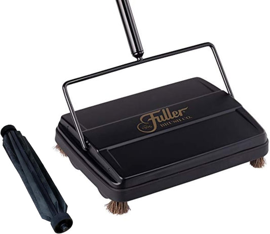 Fuller Brush Electrostatic Carpet & Floor Sweeper with Additional Rubber Rotor - 9" Cleaning Path