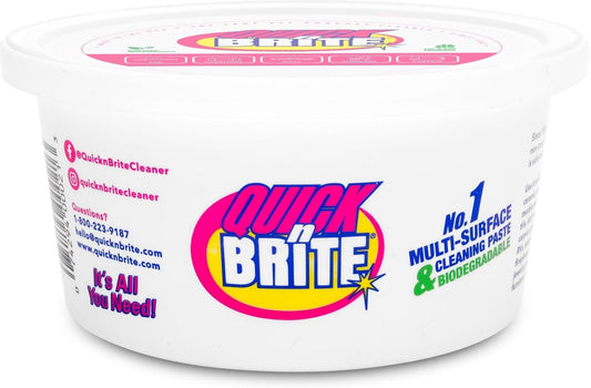 Quick 'n Brite All Purpose Cleaning Paste – Miracle Cleaner for Tough Stains, Biodegradable