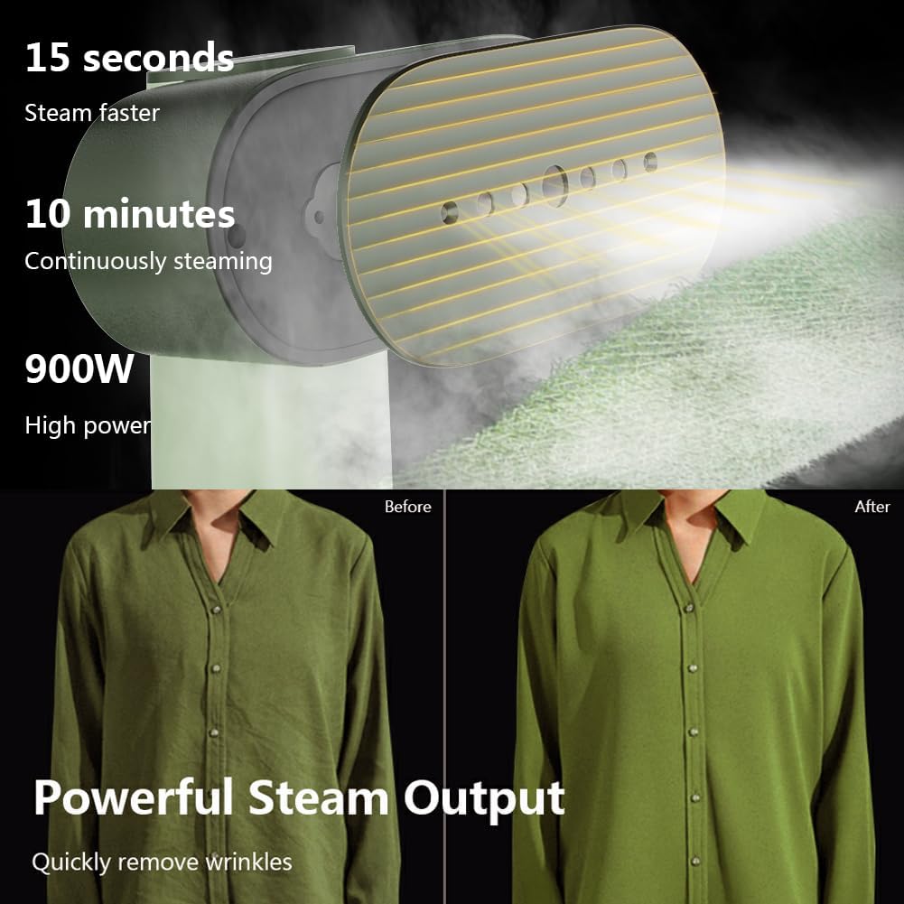 G6 Steamer for Clothes Portable 2-in-1 Travel Iron for Clothes, Just 0.7lbs Lightly, 10 Minutes of