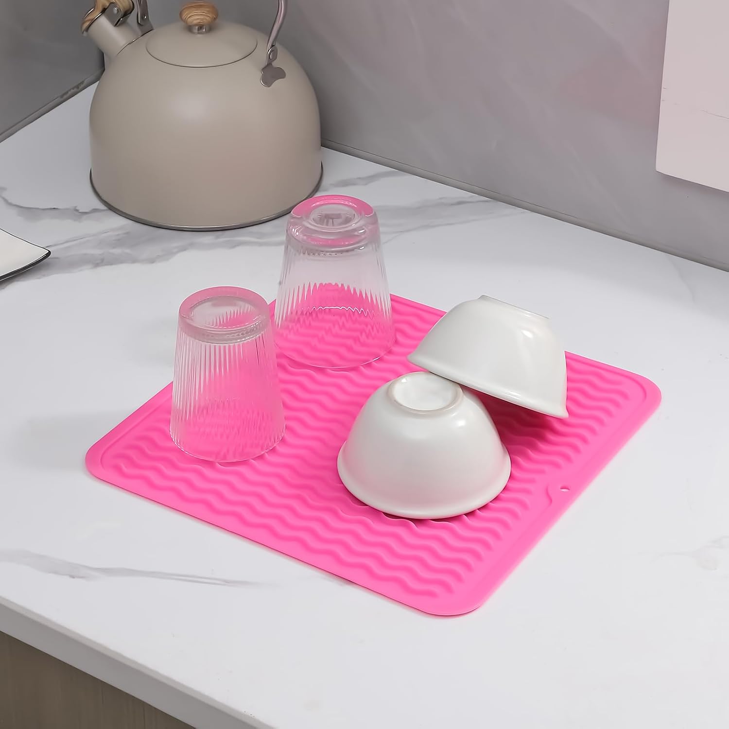 Silicone Dish Drying Mat for Multiple Usage,Easy clean,Eco-friendly,Heat-resistant Silicone Mat for