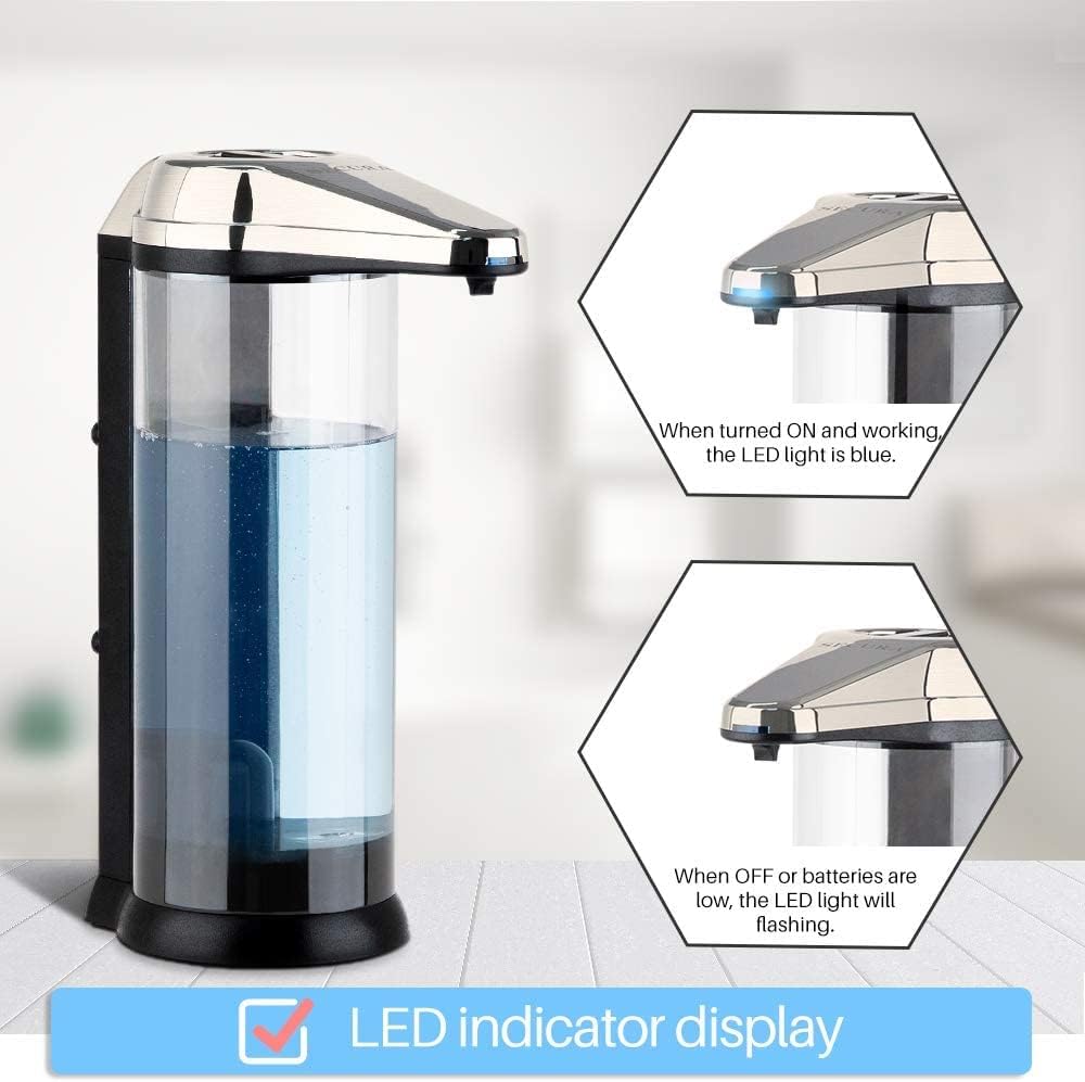 Secura 17Oz Automatic Liquid Soap Dispenser, Touchless Battery Operated Hand Soap Dispenser with