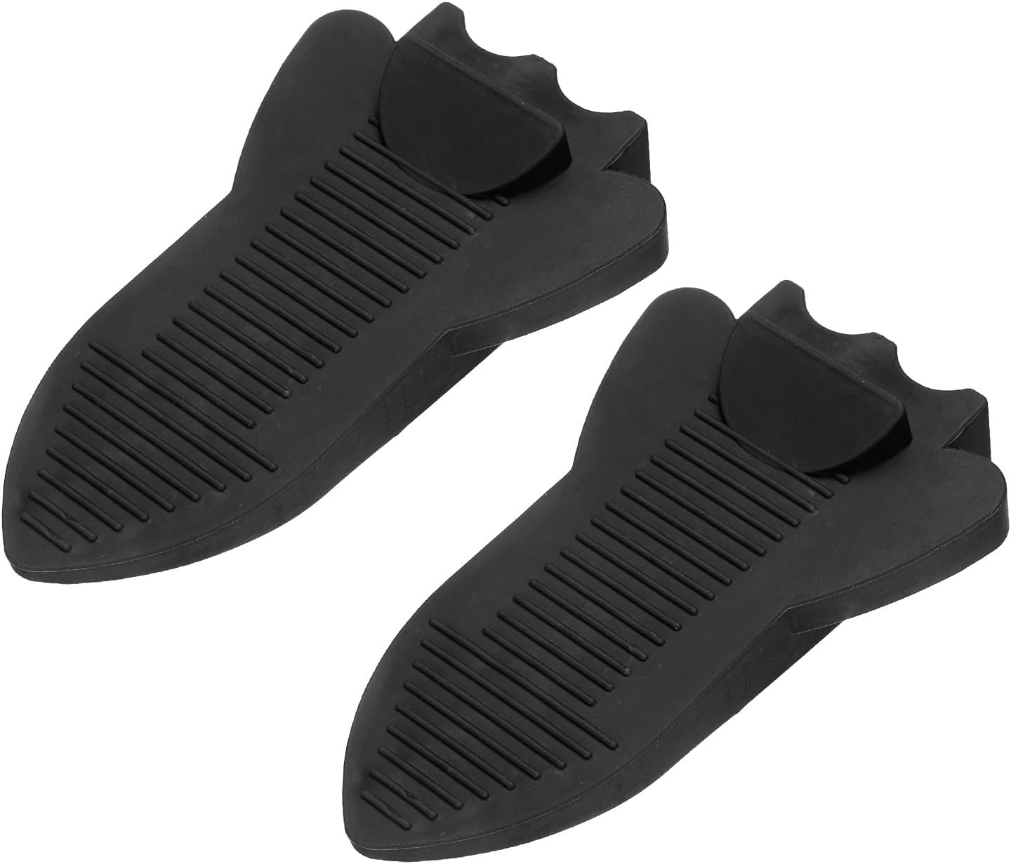 uxcell 2 Pcs Door Stoppers for Bottom of Door, Rubber Stackable Door Stopper Wedge Anti-Slip, 2.13
