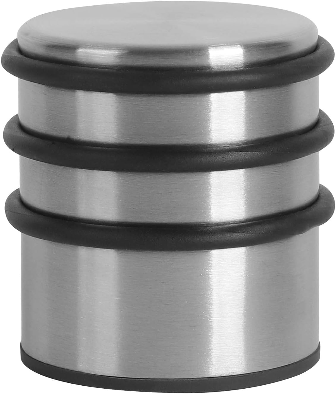 KINJOEK Heavy Weight Door Stopper, No DrillStainless Steel Door Stop with Protective Rubber Bands