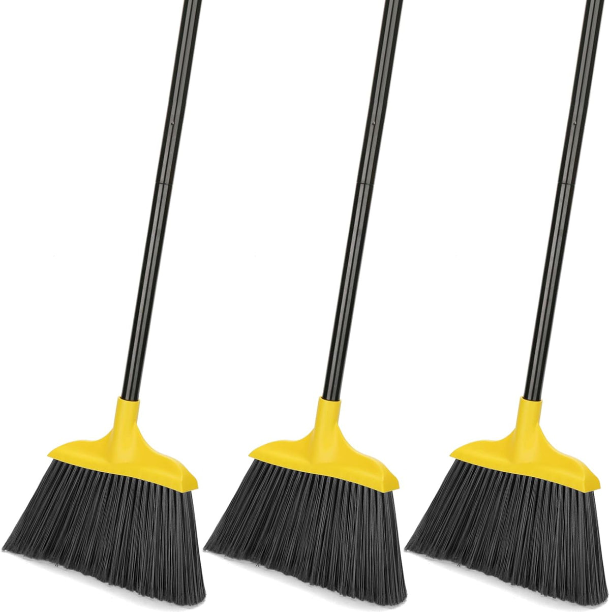 Kefanta 3 Pack Outdoor Broom Heavy-Duty Indoor Commercial Brooms 54 Inches for Courtyard Garage