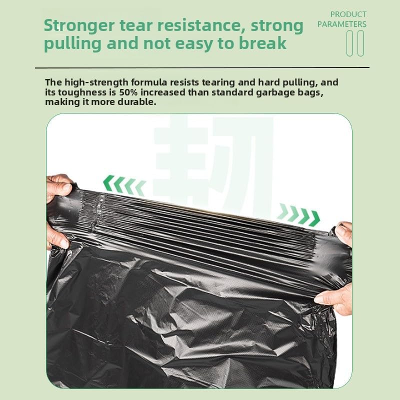 48 gallon heavy duty trash bags, 39.37x47.24 inches, black, extra strong construction & yard bags