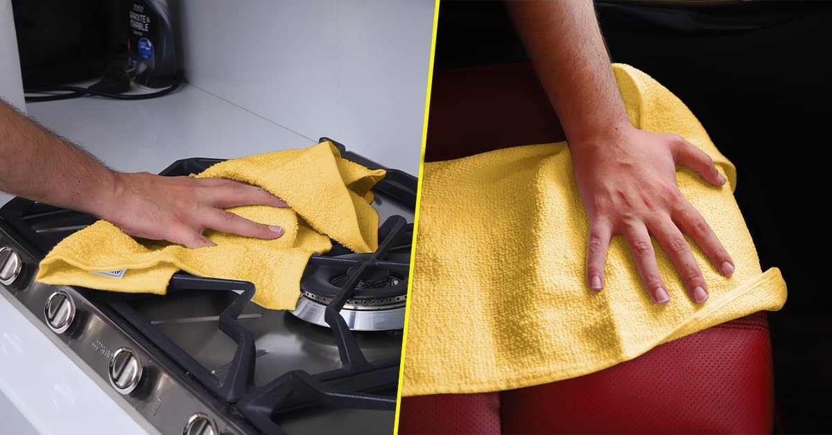 Avalon Towels Terry Bar Mop Towels (Value Pack of 60) Size 14"x17" – Absorbent and Durable