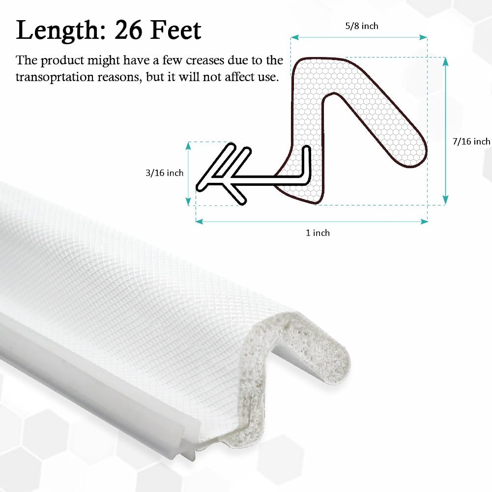 Kerf Weather Stripping Door Seal Strip 26 Ft Q Foam Door Weatherstrip Seal with Slot Card Slot