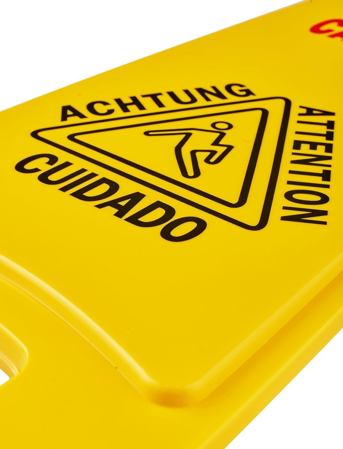 Wet Floor Sign, Slippery When Wet A-Frame Caution Sign, Bright Yellow 4 PACK