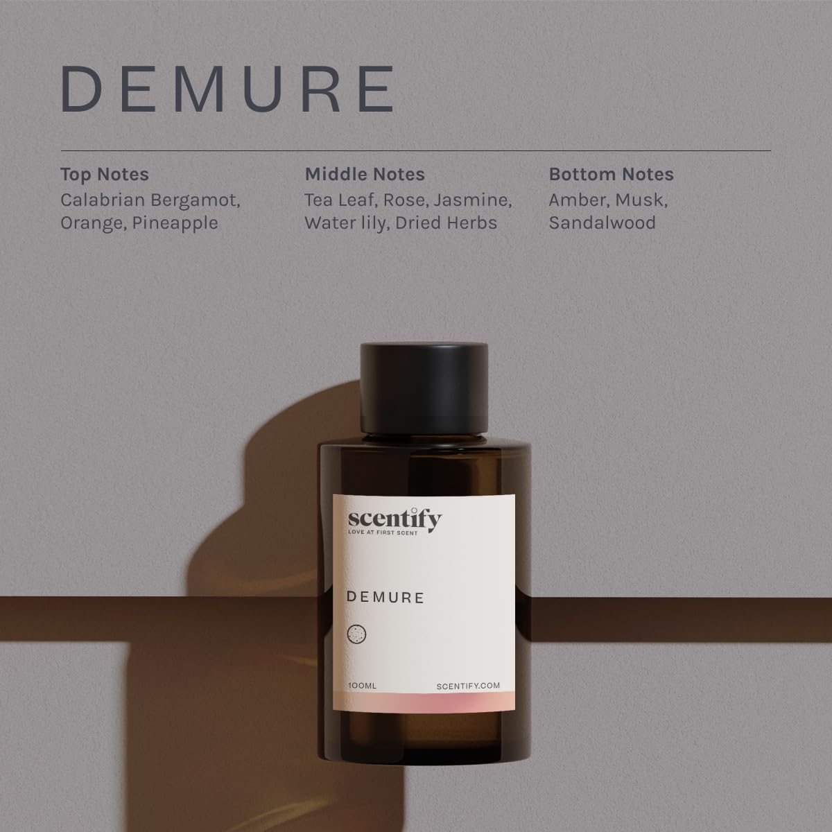 Scentify Demure Aroma Oil Refill Scent for Oil Diffusers Luxurious Relaxing Aromatherapy Fragrance