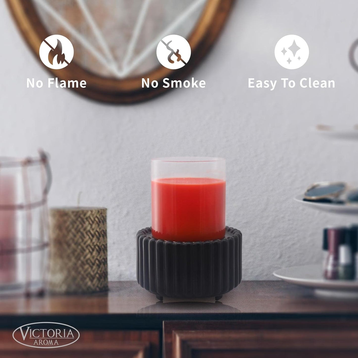 Ceramic Wax Melt Warmer 3-in-1 Candle Wax Warmer for Scented Wax Melter Electric Fragrance Wax