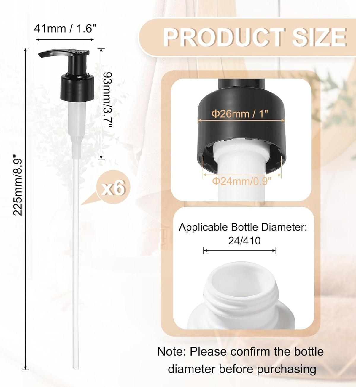 uxcell 6 Pcs Soap Dispenser Pump Heads Soap Dispensers Top Pumps Replacement Switch Pumphead for