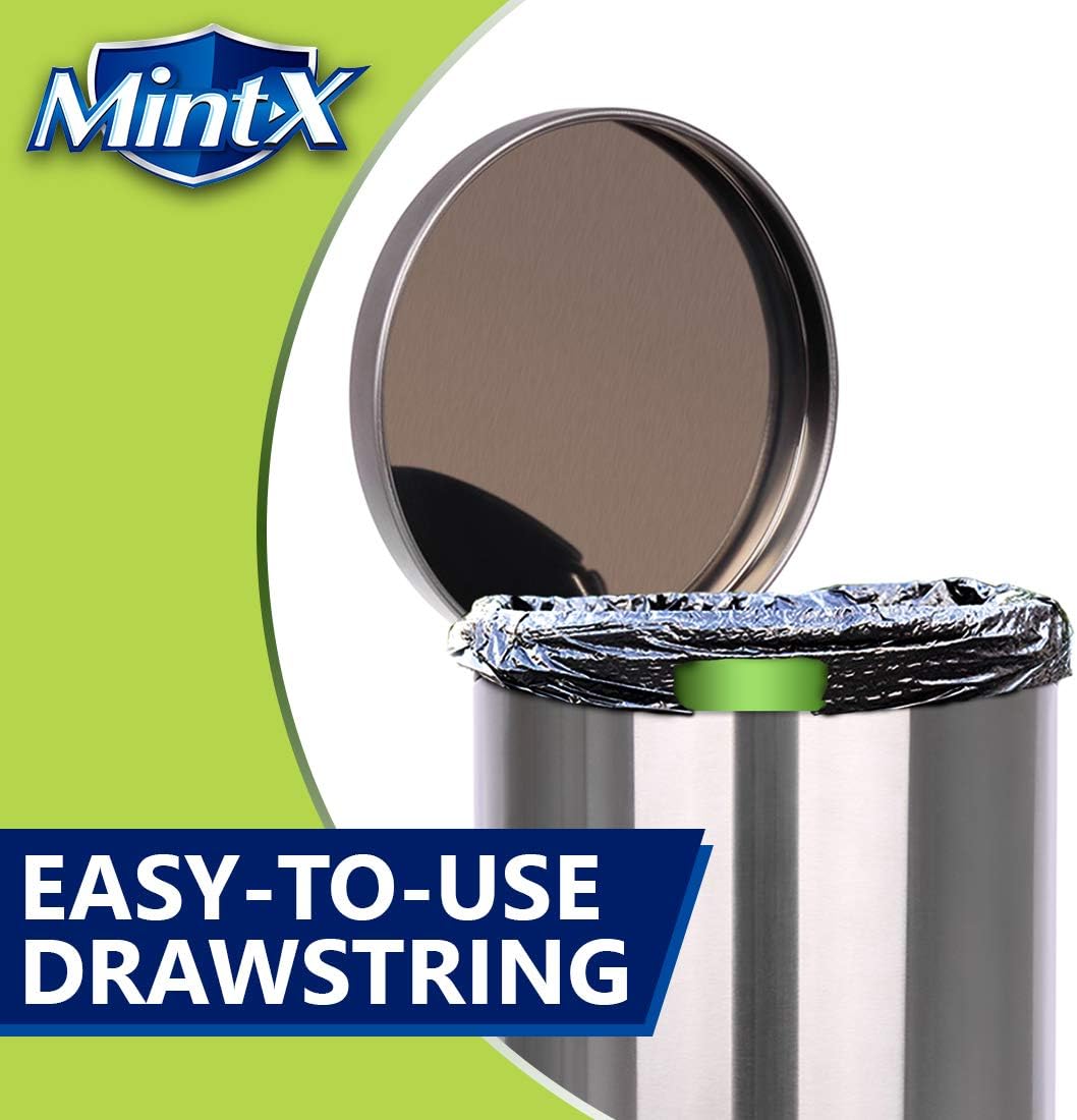 Mint-X Rodent Repellent Outdoor Home and Industrial Trash Bags with Drawstring & Mint-Flex