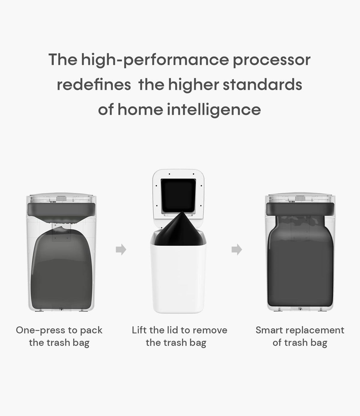 TOWNEW T1S 4.1 Gallon Automatic Self-Sealing and Self-Changing, Motion Sense Activated Trash Can