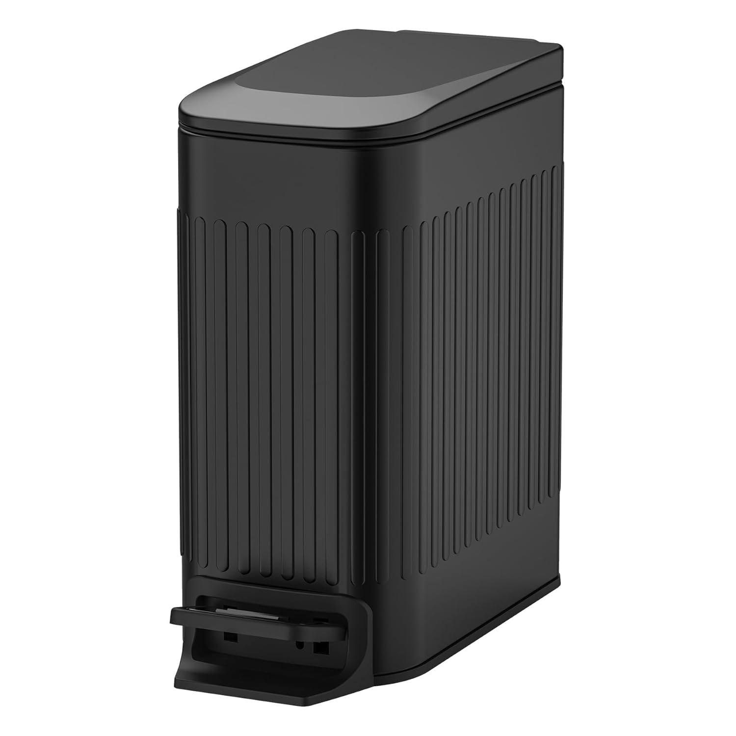 TIPGO Slim Bathroom Trash Can with Lid Soft Close, Step Pedal, 6 Liter / 1.6 Gallon Stainless Steel