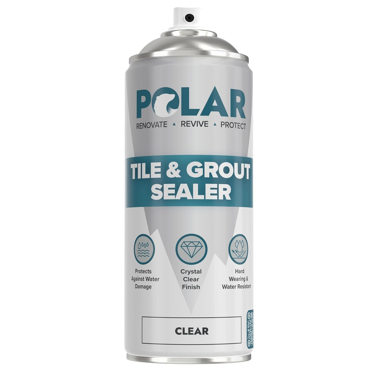 Polar Tile & Grout Sealer Clear Aerosol Spray - 1 x 13.5 Fl Oz | Instantly Waterproofs and Protects