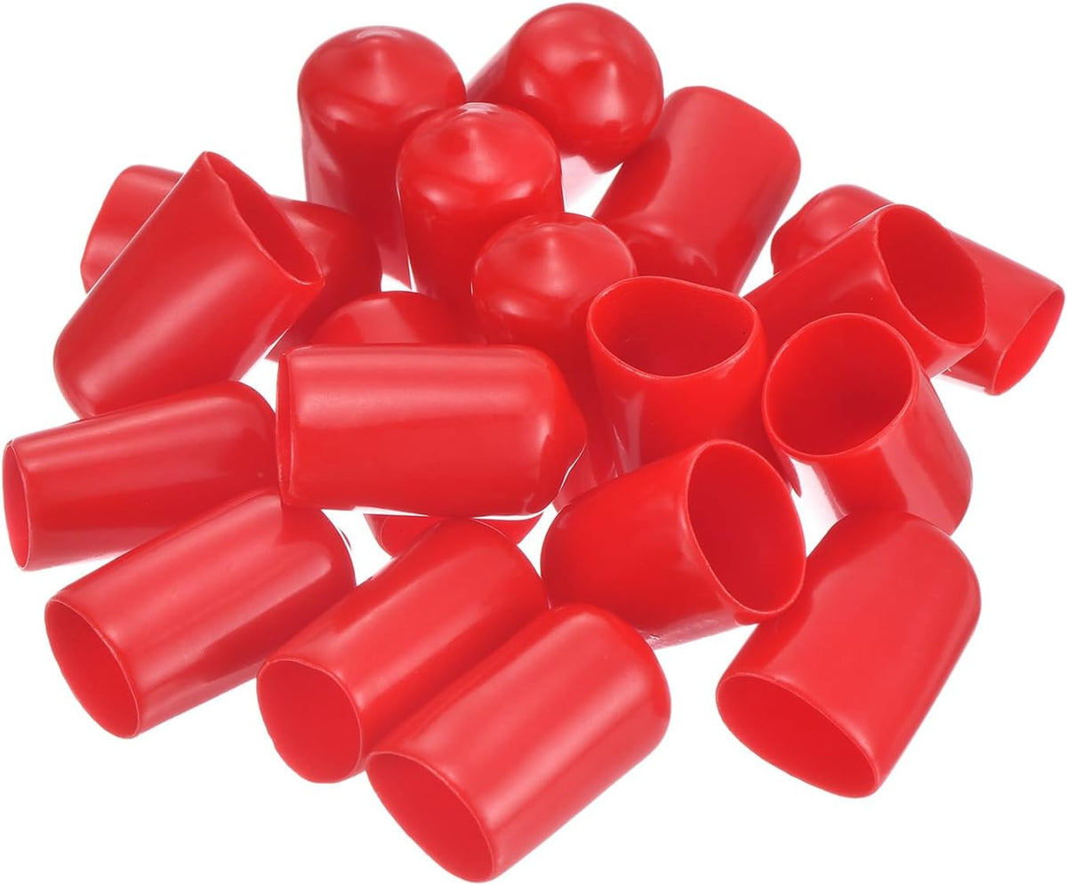 uxcell 20pcs Rubber End Caps 12.5mm(1/2 inch) ID Vinyl Round Tube Bolt Cap Cover Thread Protectors