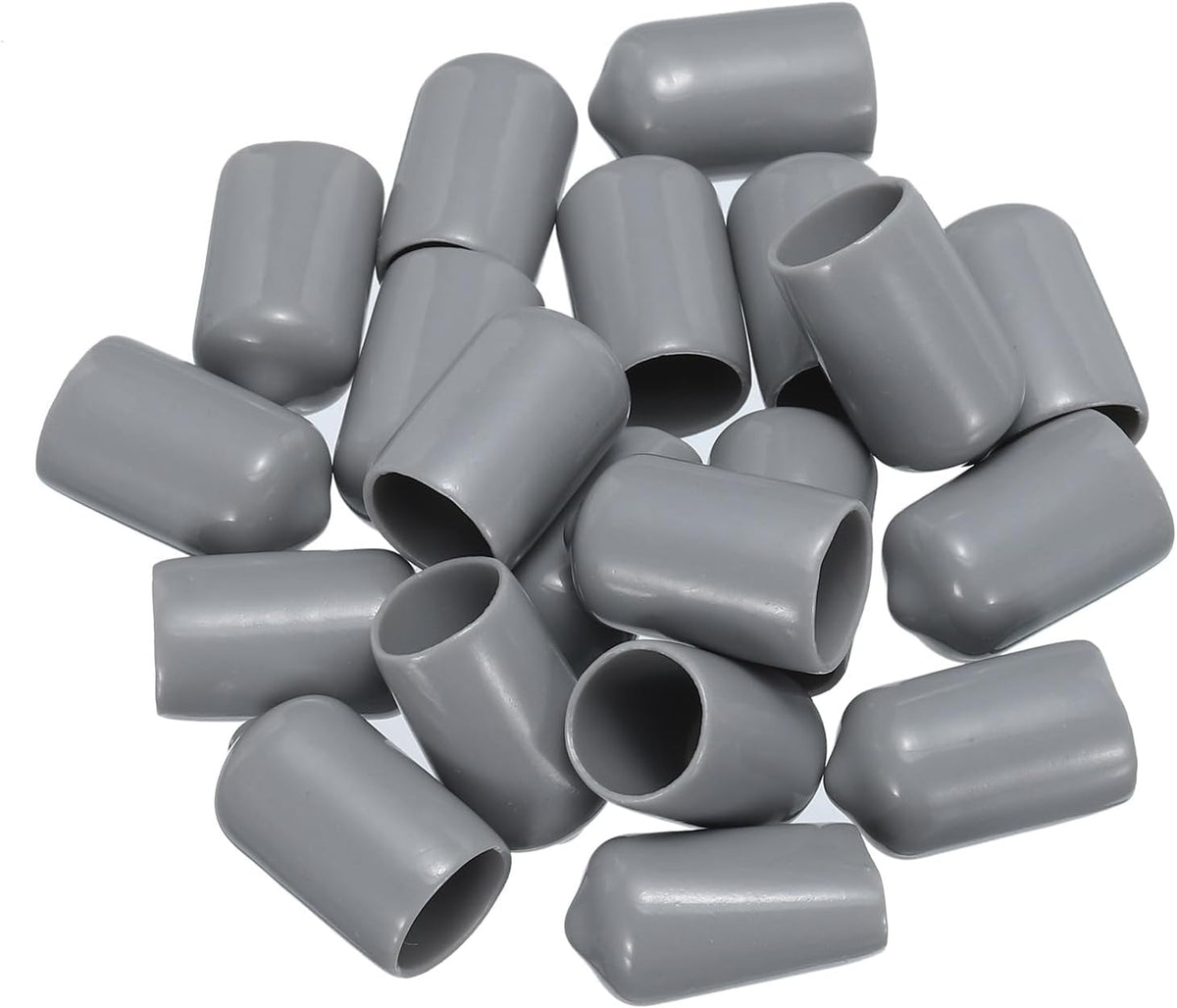 uxcell 20pcs Rubber End Caps 12mm(1/2") ID Vinyl PVC Round Tube Bolt Cap Cover Screw Thread