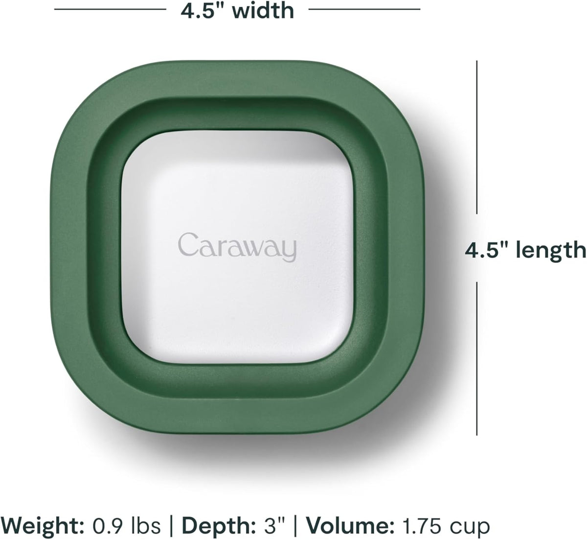 Caraway 6pc Food Storage Container Set - 1.75 Cup Glass Storage Container for Food (6) - Non-Toxic