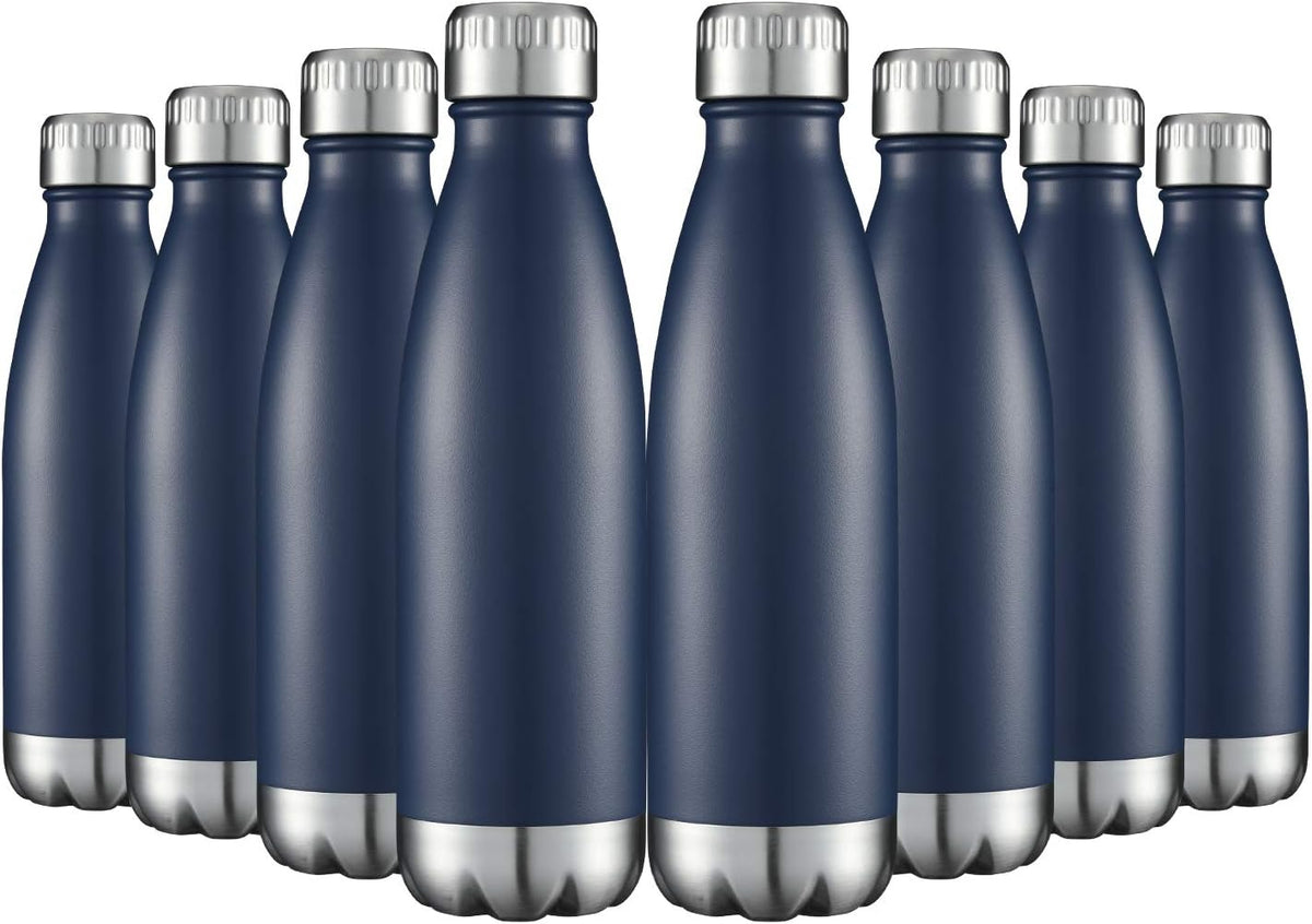HASLE OUTFITTERS 17oz Stainless Steel Water Bottles Bulk, Vacuum Insulated Water Bottles Double