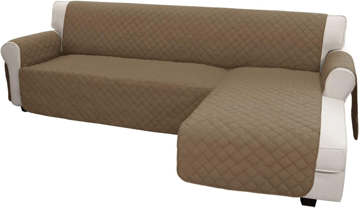 Easy-Going L Shape Sofa Slipcover - Sectional Couch Cover With Chaise Lounge - Reversible Furniture