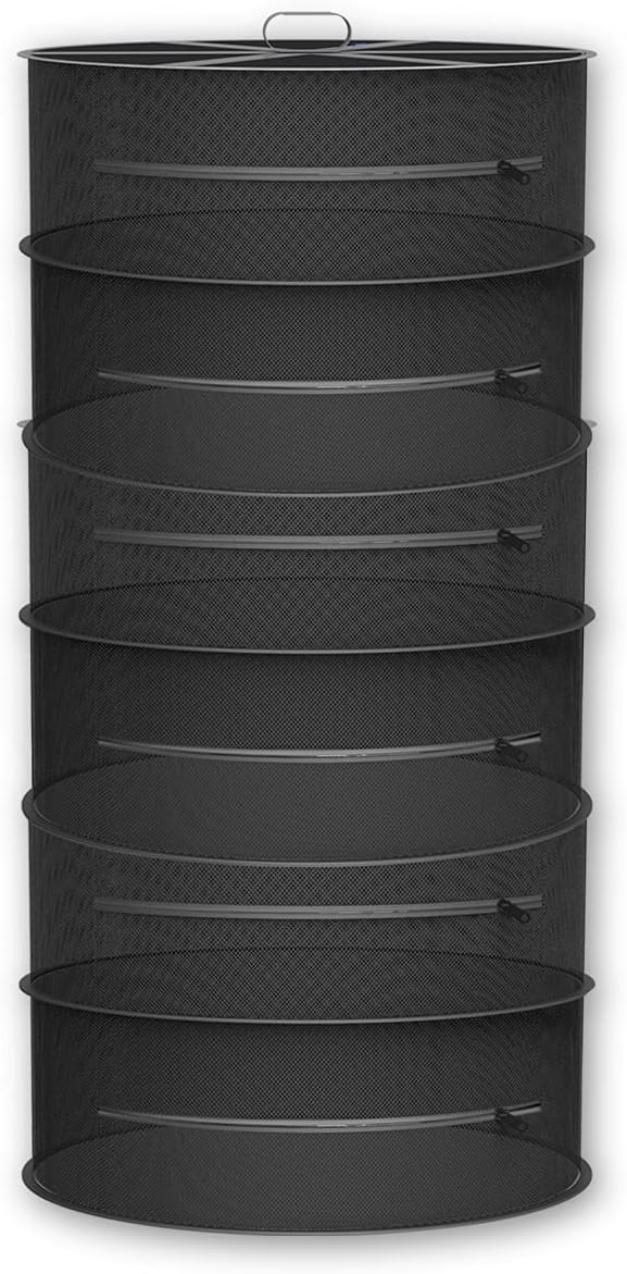 AC Infinity Herb Drying Rack, 6-Layer Hanging Mesh Net for Plants, Seeds, and Buds, 24" Diameter