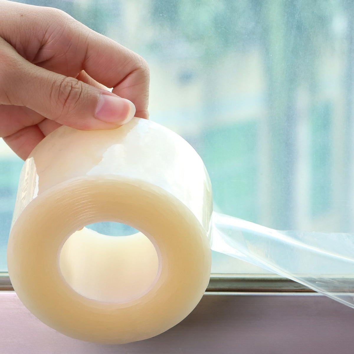 Transparent Window Seal Weather Sealing Tape 2 Inch x 35 Yards Weather Stripping Residue Free Clear