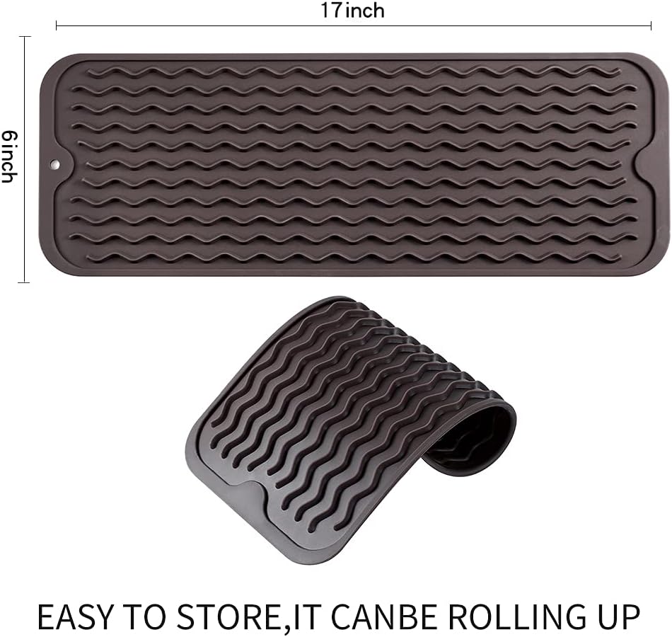 Silicone Dish Drying Mat for Multiple Usage,Easy clean,Eco-friendly,Heat-resistant Silicone Mat for