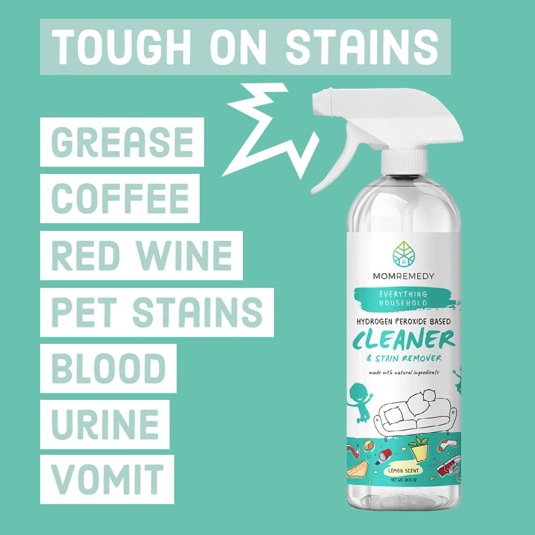 MOMREMEDY Hydrogen Peroxide All Purpose Cleaning Spray | Multipurpose Home Cleaner | Fabric and