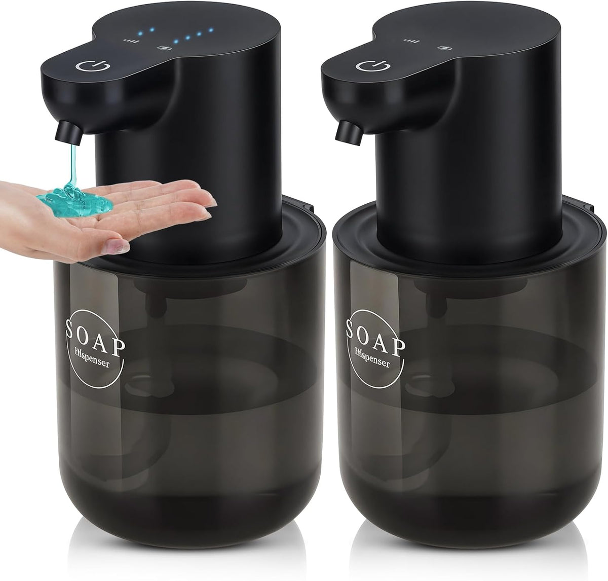 2 Pack Automatic Soap Dispenser, Touchless Automatic Liquid Soap Dispenser, Electric Wall Mounted