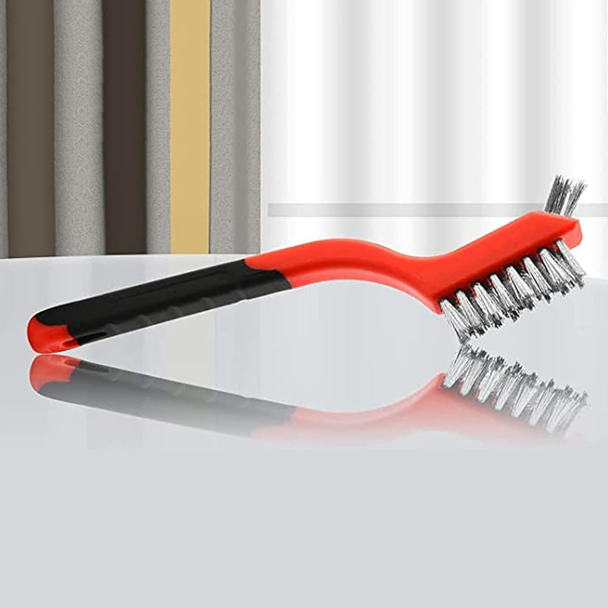Wire Scratch Brush Set Soft Grip for Rust, Dirt & Paint Scrubbing with Deep Cleaning (18, 18PCS