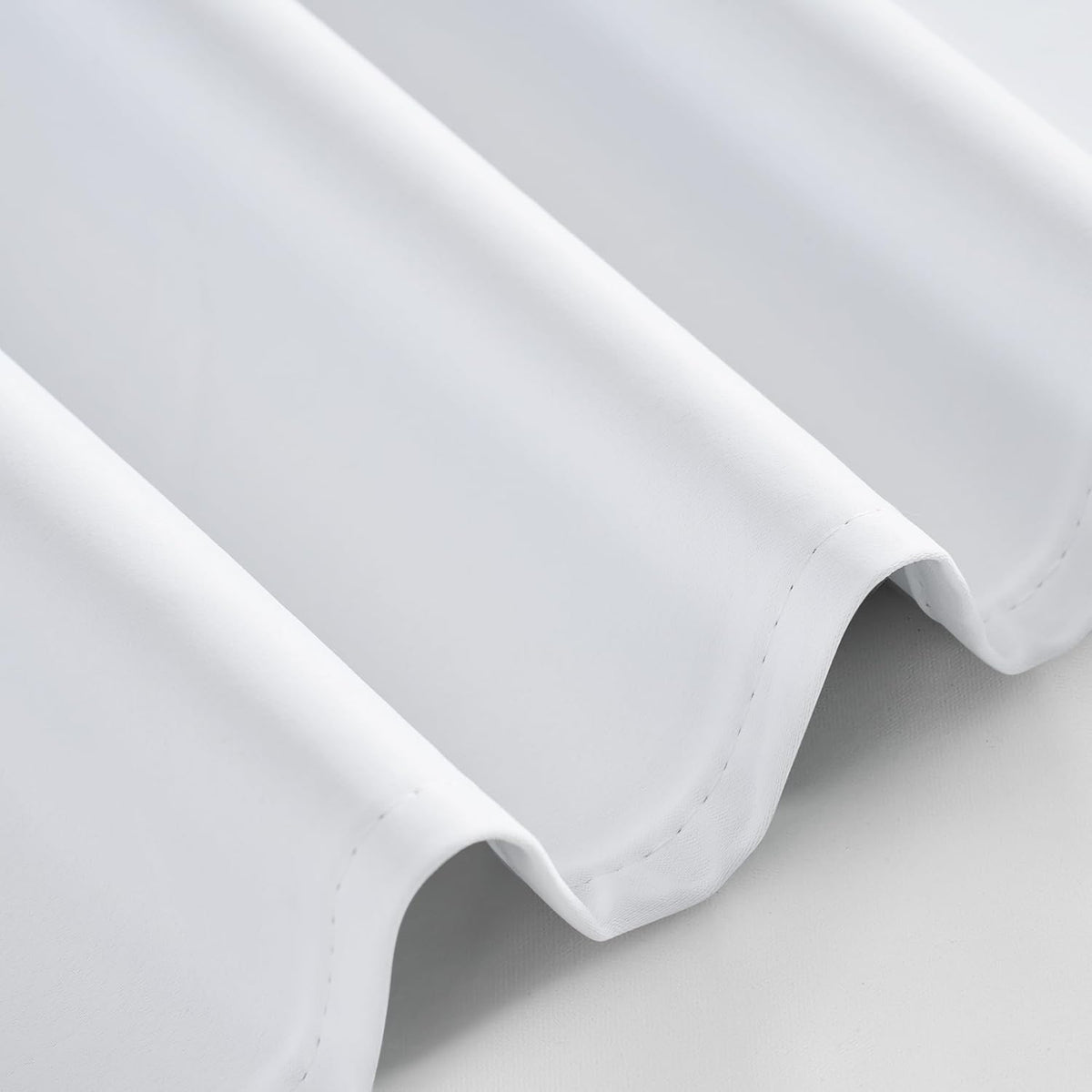 PONY DANCE White Total Blackout Curtains 84 inch Length 2 Panels Set, 100% Black Out Grommet