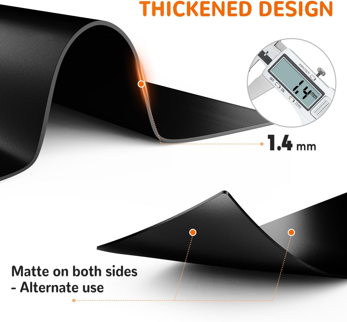 Warome Heat Resistant Mat, 47"x 23" Silicone Mat, Extra Large Silicone Mats for Kitchen Countert