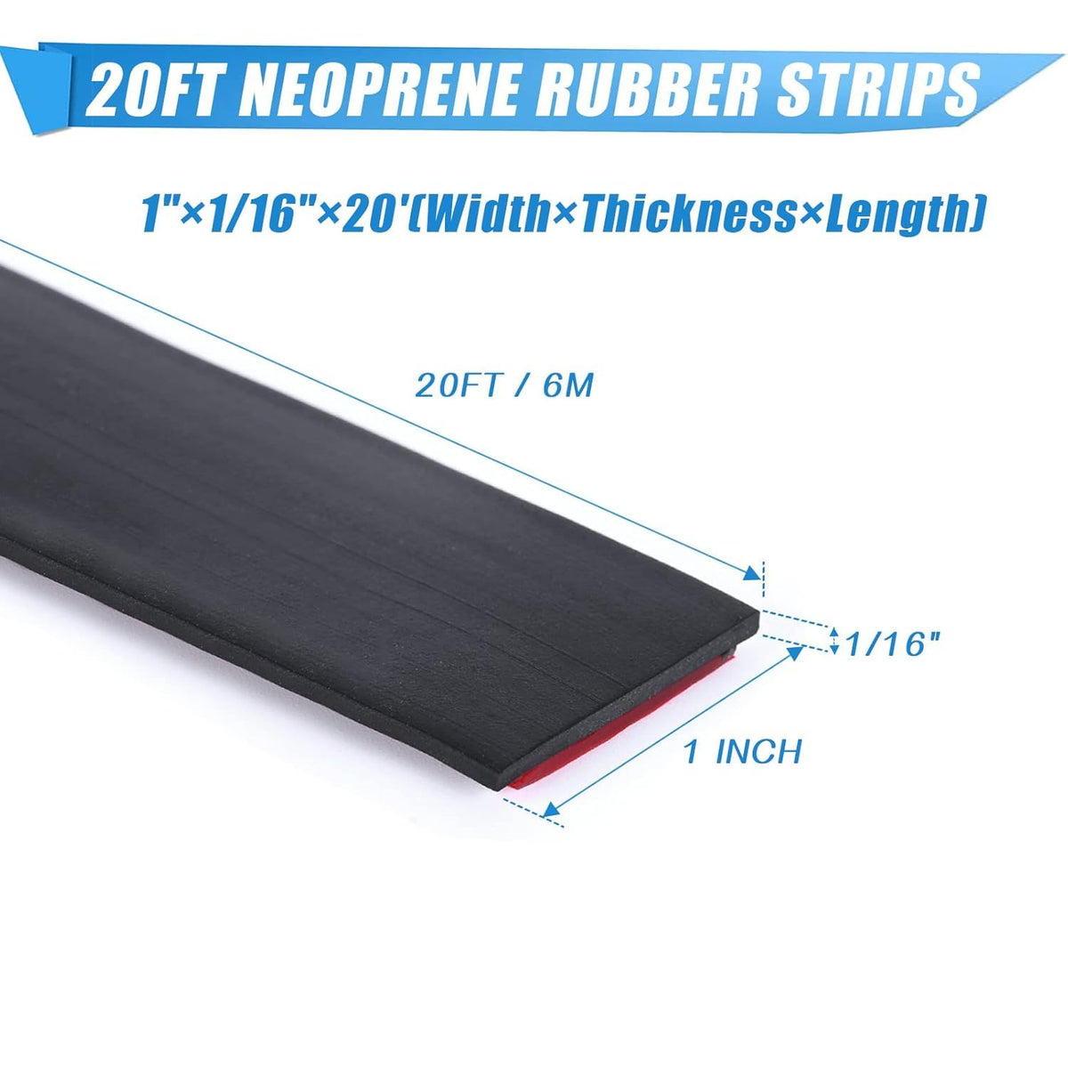 Adhesive Rubber Strips Neoprene Rubber Sheets, Rolls & Strips with Adhesive Backing Rubber Pads