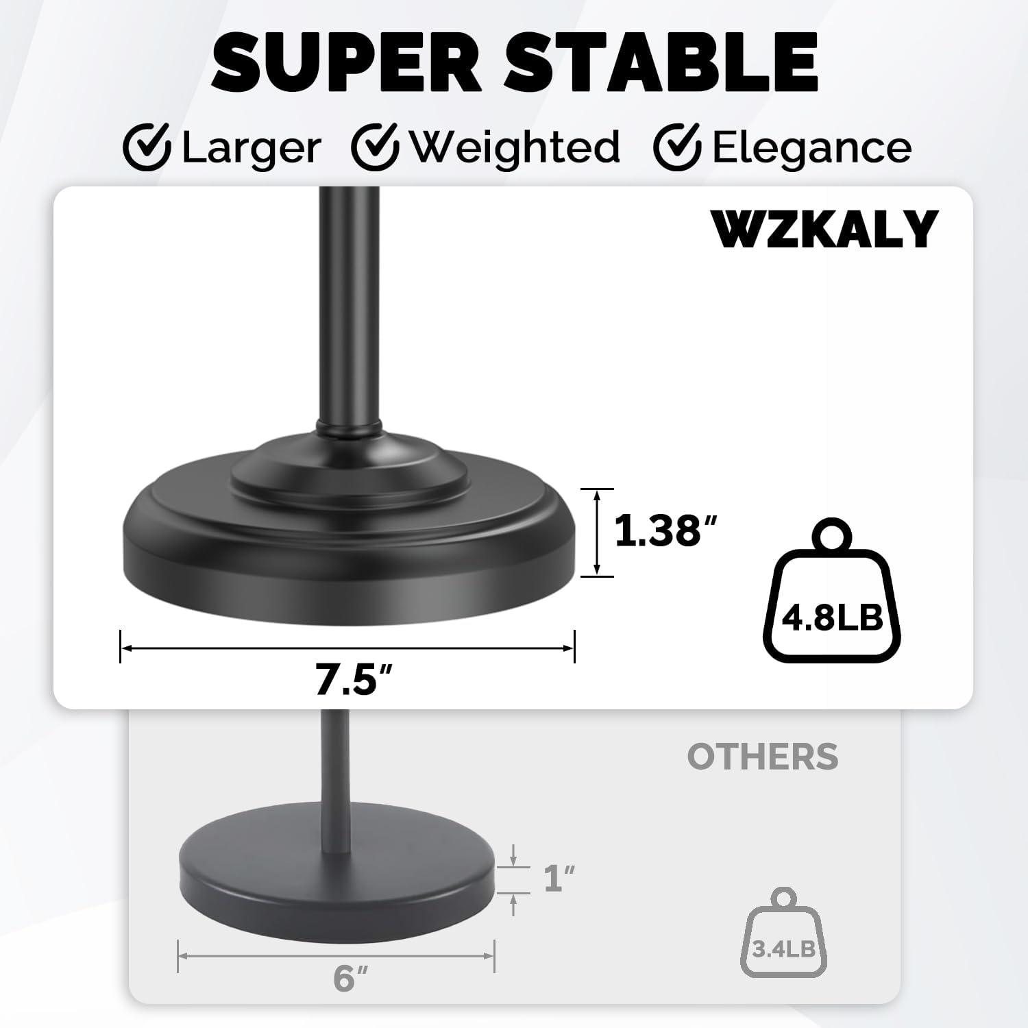 Black Toilet Paper Holder Stand, Matte Black Toilet Paper Holder Free Standing, Post Pivoting