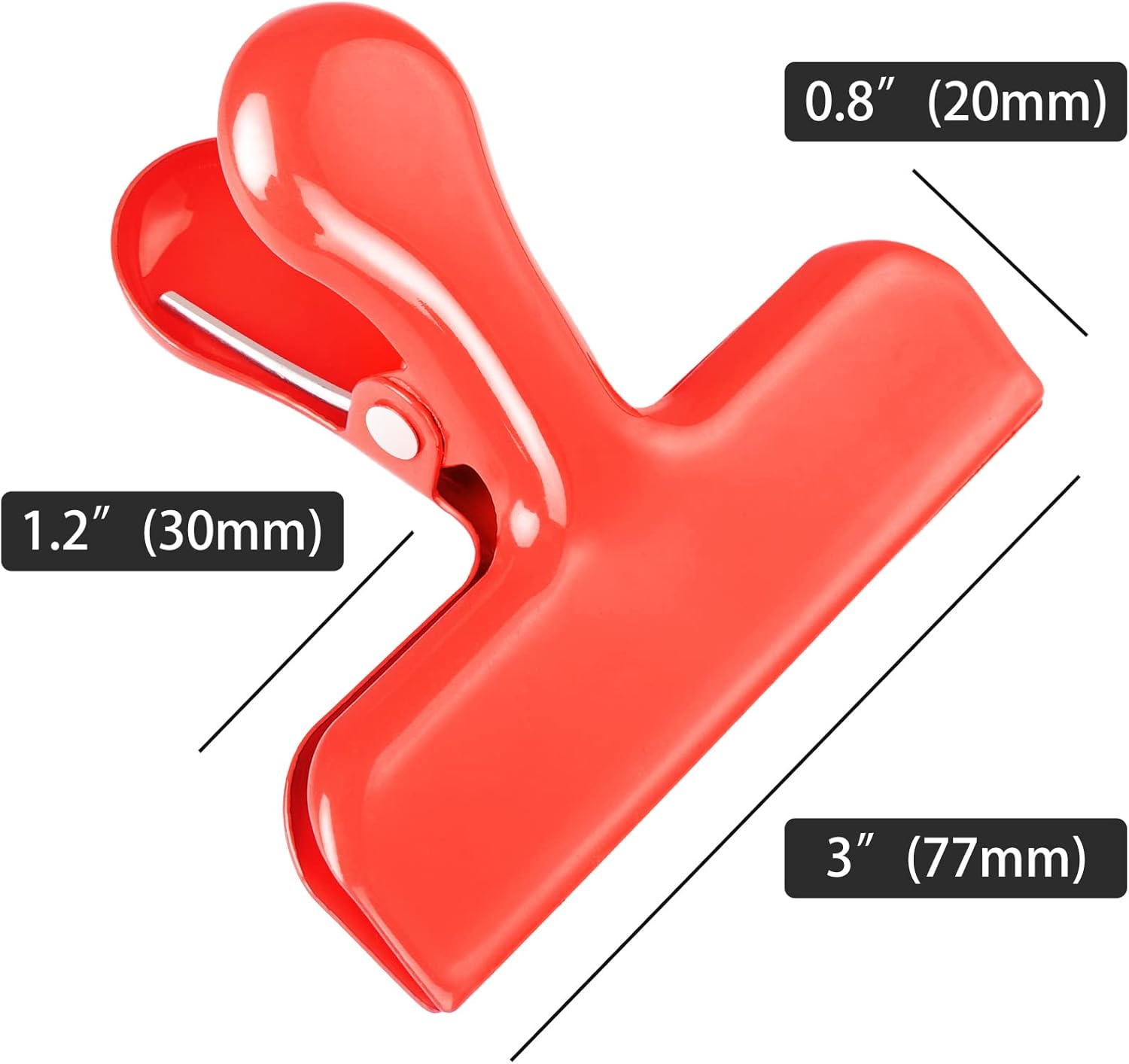 Bag Clips Heavy Duty Stainless Steel Chip Clips, Food Bags Clamp Great for Kitchen Office to Seal