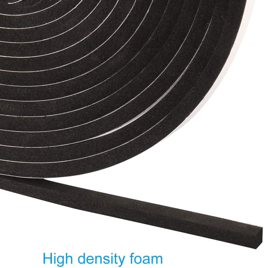 2 Rolls Foam Seal Tape for Door Window Insulation, Soundproof and Shockproof Foam Adhensive Strip